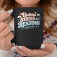United States Of Reading Patriotic Book Lover Graphic Print Coffee Mug Unique Gifts