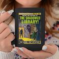 Vintage Horror Comic Book Cover Shadowed Library Zombie Graphic Print Coffee Mug Unique Gifts