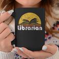 Vintage Reading Book Librarian Retro Sunset Graphic Print Coffee Mug Unique Gifts