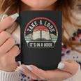 Vintage Retro Take A Look It's In A Book Bookworm Reading Graphic Print Coffee Mug Unique Gifts