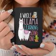 A Whole Llama Learning Going On Book Reading School Llama Graphic Print Coffee Mug Unique Gifts