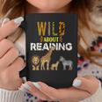 Wild About Reading Books Zoo Animals Love Book Reading Graphic Print Coffee Mug Unique Gifts