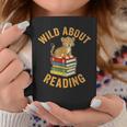 Wild About Reading Cute Leopard Teacher Kids Book Lover Graphic Print Coffee Mug Unique Gifts