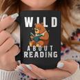 Wild About Reading Love Books Nerd Bookworm Librarian Graphic Print Coffee Mug Unique Gifts