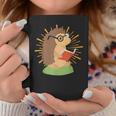 Wildlife Forest Animal Book Reading Bookworm Hedgehog Graphic Print Coffee Mug Unique Gifts