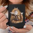 Wise Fox Reading A Book In Glasses Graphic Print Coffee Mug Unique Gifts Wise Fox Reading A Book In Glasses Graphic Print Coffee Mug Unique Gifts