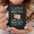 Woman Survives On Books And Yarn Crocheter Crocheting Graphic Print Coffee Mug Unique Gifts Woman Survives On Books And Yarn Crocheter Crocheting Graphic Print Coffee Mug Unique Gifts