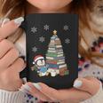 Women's Book Lovers Christmas Tree Reading Penguin Holiday Bookworm Graphic Print Coffee Mug Unique Gifts