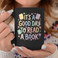 Women's It’s A Good Day To Read A Book Cute Teacher Reading Graphic Print Coffee Mug Unique Gifts