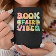 Women's Library Book Fair Vibe Groovy Retro School Reading Nostalgic Graphic Print Coffee Mug Unique Gifts