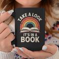 Women's Take A Look Its In A Book Reading Graphic Print Coffee Mug Unique Gifts