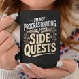 Women's Im Not Procrastinating Im Doing Side Quests Book Lover Graphic Print Coffee Mug Unique Gifts