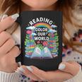 Women's Reading Colors Our World Rainbow Books Kids Graphic Print Coffee Mug Unique Gifts