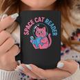 Women's Space CAT Reader Pink Helmet Blue Book Nerd Galaxy Kitty Graphic Print Coffee Mug Unique Gifts