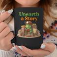 Women's Unearth a Story Summer 2026 Dinosaur Reading Books Dino Graphic Print Coffee Mug Unique Gifts
