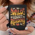 Women's Wild About Reading Zoo Animals For Bookworm Book Reader Graphic Print Coffee Mug Unique Gifts
