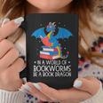 In A World Full Of Bookworms Be A Book Dragon Reading Graphic Print Coffee Mug Unique Gifts