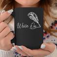 Write On Novelist Book Writer Quill Writing Graphic Print Coffee Mug Unique Gifts