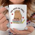 100 Days Of Chill Cute Capybara School Book Lover Graphic Print Coffee Mug Unique Gifts