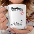 16th Birthday Boy Girl Guest Book Teenie Birthday Graphic Print Coffee Mug Unique Gifts