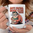 Anti Social Book Club Vintage Retro Reader Art Graphic Print Coffee Mug Unique Gifts