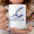 Author Writer Dark Academia Etched In Ink Book Library Graphic Print Coffee Mug Unique Gifts