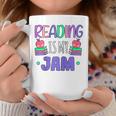 Back To School Book Reader Reading Is My Jam Bookworm Raglan Baseball Tee Graphic Print Coffee Mug Unique Gifts