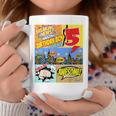 Birthday Boys Shirt Age 5 Superhero Comic Book Theme Party Graphic Print Coffee Mug Unique Gifts