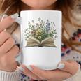 Book Flowers Reading Book Lover Graphic Print Coffee Mug Unique Gifts