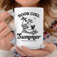 Book Girl Summer Reading Duck Retro Beach Vacation Bookworm Graphic Print Coffee Mug Unique Gifts