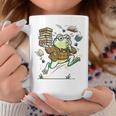 Book Lover Frog Quiet Please Cute Librarian Cartoon Graphic Print Coffee Mug Unique Gifts
