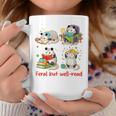Book Lover Opossum Reading Squad Bookish Feral But Well-Read Graphic Print Coffee Mug Unique Gifts