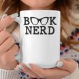 BOOK NERD Glasses Reading Lover Bookworm Teacher Quote Women Graphic Print Coffee Mug Unique Gifts