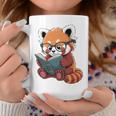 Book Reading Red Panda Reader Animal Cute Red Panda Premium Tri-Blend Graphic Print Coffee Mug Unique Gifts