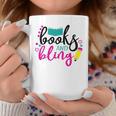 Books And Bling Graphic Print Coffee Mug Unique Gifts