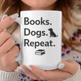 Books Dogs Repeat Shirt Dog Lover Book Lover T-Shirt Graphic Print Coffee Mug Unique Gifts