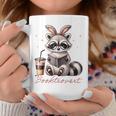 Booktrovert Raccoon Reading Book Iced Coffee Lover Graphic Print Coffee Mug Unique Gifts