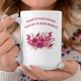 Born To Read Books Forced To Read Emails Floral Graphic Print Coffee Mug Unique Gifts