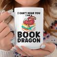 I Can't Hear You I Am a Book Dragon Reading Book Graphic Print Coffee Mug Unique Gifts