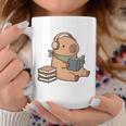 Capybara Reading a Book Cute Reading For Boys Girls Premium Tri-Blend Graphic Print Coffee Mug Unique Gifts