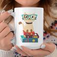 Cat Book Reader Nerd Graphic Print Coffee Mug Unique Gifts