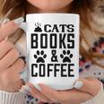 Cats Books And Coffee Reading Graphic Print Coffee Mug Unique Gifts