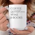 Coffee Wildflowers Wine & Books Graphic Print Coffee Mug Unique Gifts