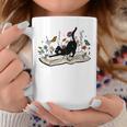Cute Cat Flower Garden Book Kitty Reading Floral Graphic Print Coffee Mug Unique Gifts Cute Cat Flower Garden Book Kitty Reading Floral Graphic Print Coffee Mug Unique Gifts