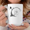 Cute Ghost Swinging Reading Book Halloween Ghost Costume Graphic Print Coffee Mug Unique Gifts