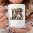 Cute Halloween Bookshelf Premium Tri-Blend Graphic Print Coffee Mug Unique Gifts