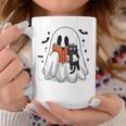 Cute Halloween Ghost Reading Book Graphic Print Coffee Mug Unique Gifts Cute Halloween Ghost Reading Book Graphic Print Coffee Mug Unique Gifts