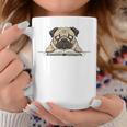 Cute Pug Dog Reading Book Love To Read Graphic Print Coffee Mug Unique Gifts