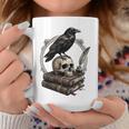 Dark Academia Raven Skull Books Graphic Print Coffee Mug Unique Gifts Dark Academia Raven Skull Books Graphic Print Coffee Mug Unique Gifts