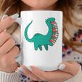 Dinosaur Carrying Book Reading Bookworm Librarian Graphic Print Coffee Mug Unique Gifts